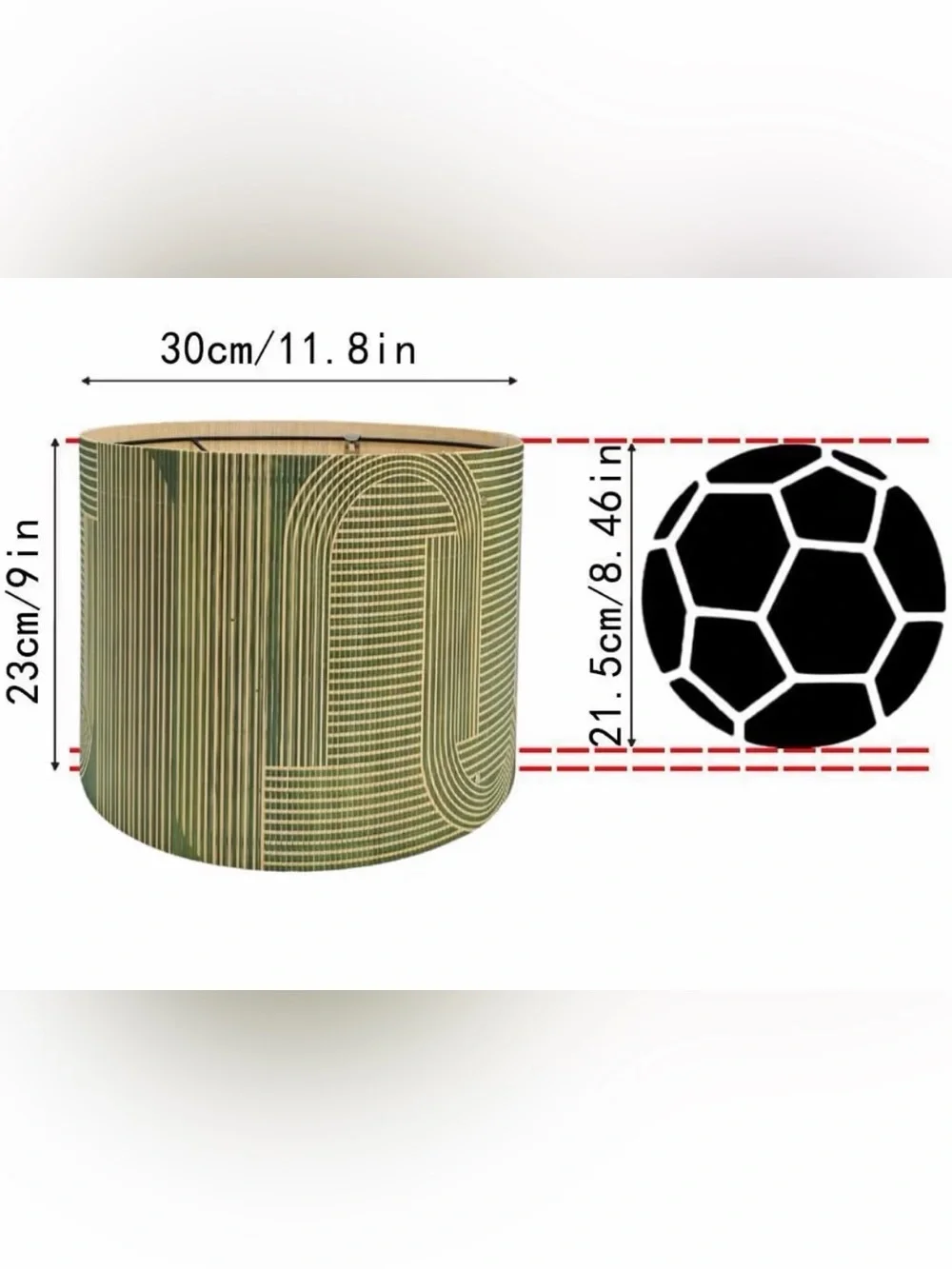 Modern Green Patterned bamboo Lamp Shade new